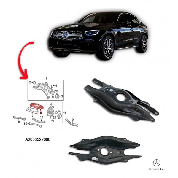 Balança Traseira Esquerda - Mercedes Benz Glc300 Coupé 2022