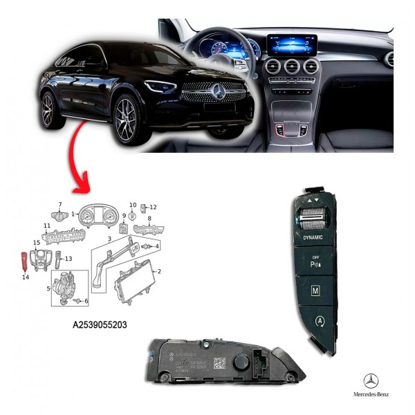 Botões Mod Condução Start - Mercedes Benz Glc300 Coupé 2022