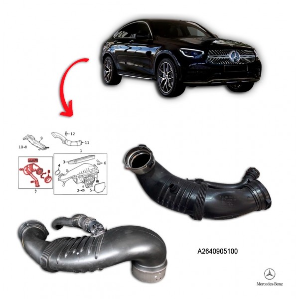 Duto De Ar Da Admissão - Mercedes Benz Glc300 Coupé 2022