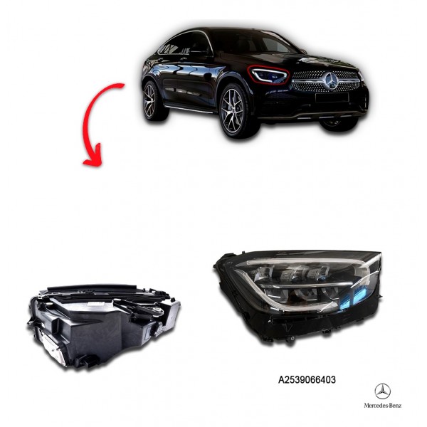 Farol Direito C/detalhes Mercedes Benz Glc300 Coupé 2022