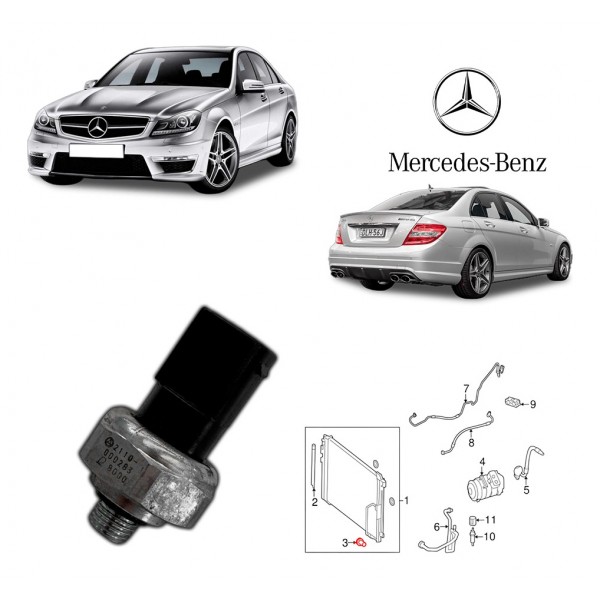 Sensor Pressão Radiador A/c - Mercedes Benz C63 Amg 2011